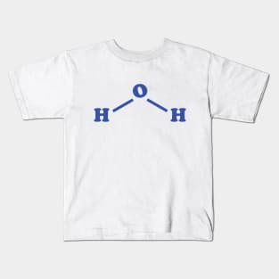 Water Molecule Chemical Formula Kids T-Shirt